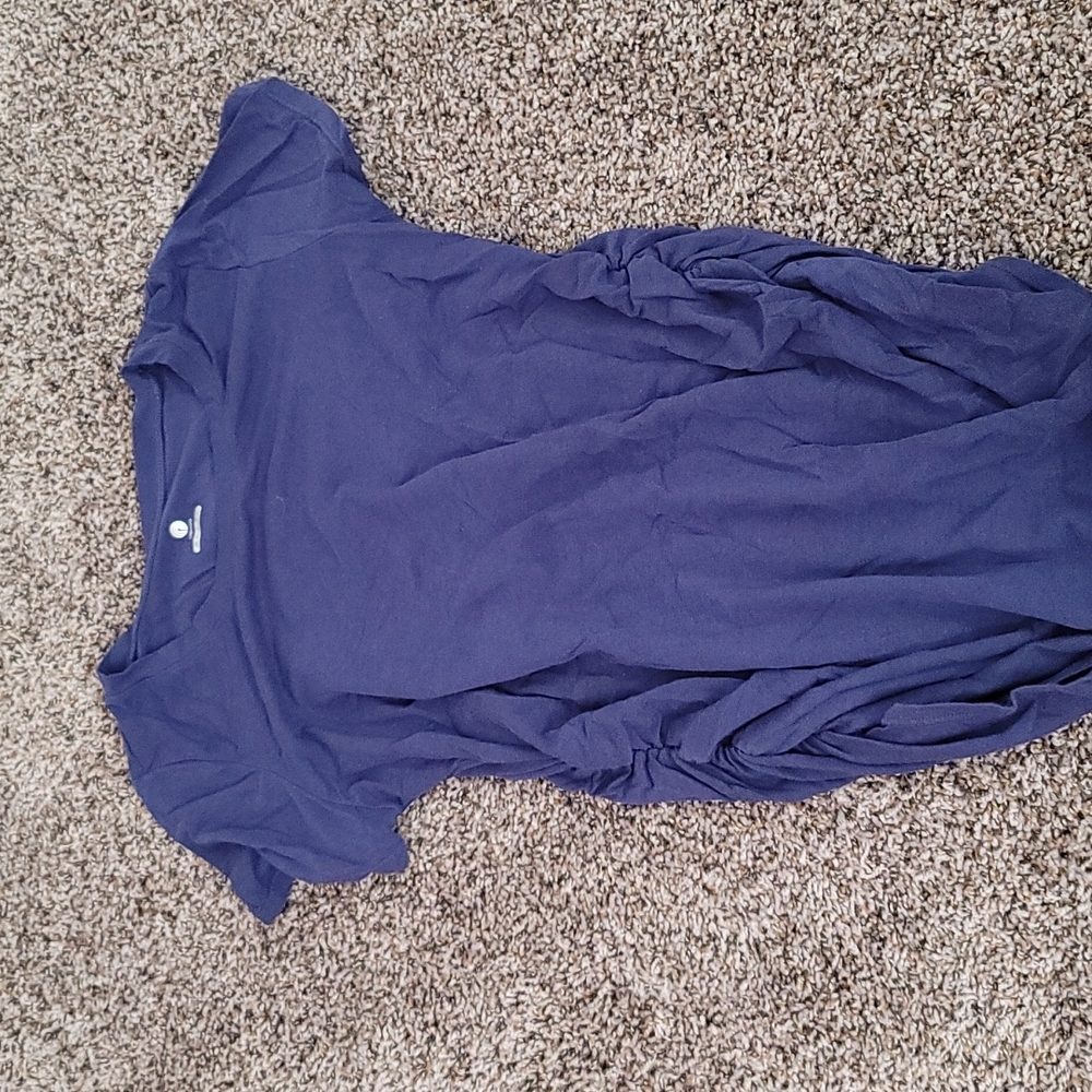 Blue maternity shirt